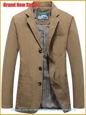 Polyester Slim Fit Sport Coat with Notched Lapels